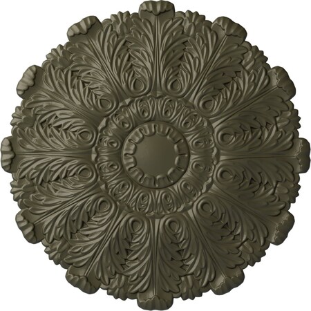 Ekena Millwork Durham Ceiling Medallion (Fits Canopies up to 4 1/4"), Hand-Painted Witch Hazel, 31"OD x 1 1/2"P CM31DUWHF